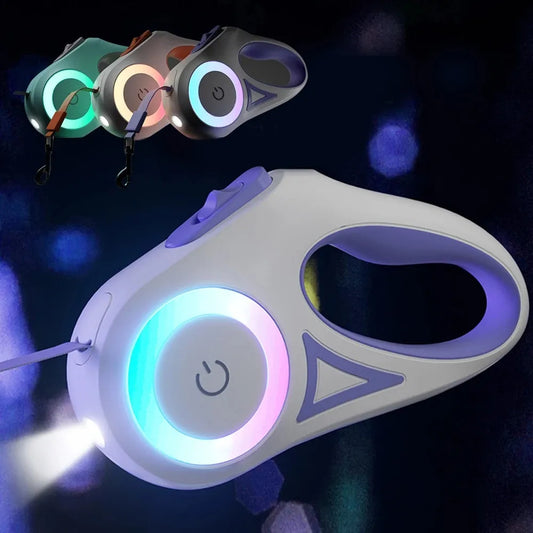 Retractable Dog Lead with LED Light | 3m & 5m