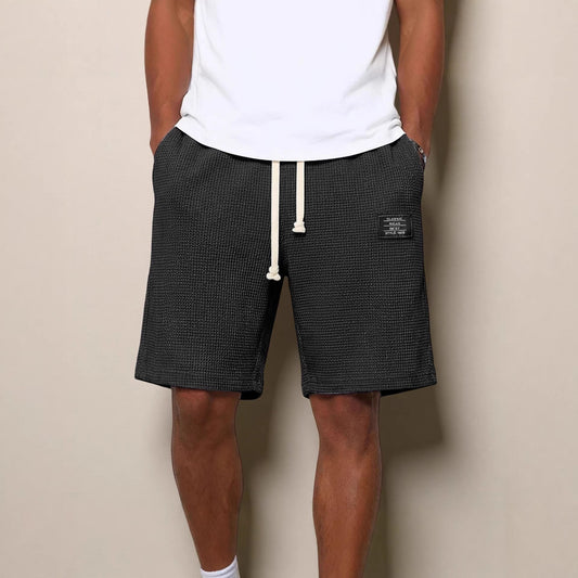 Men's Polyester Casual Sports Shorts | Relaxed Fit Solid Colour S-5XL