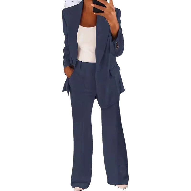 Women's Slim-Fit Professional Trousers | Patchwork Detail | S–5XL