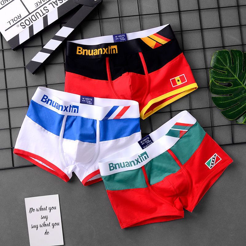 Men's Cotton Boxer Briefs 3-Pack – Breathable Sports Underwear 9 Colour Combos