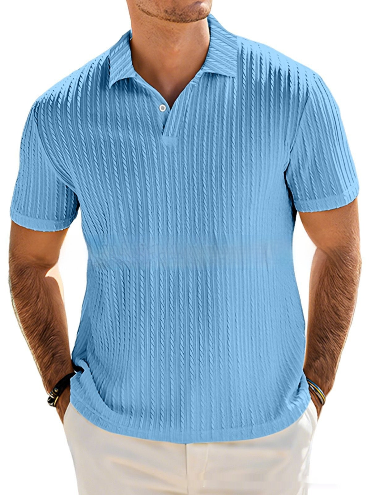 Men's Slim Fit Striped T-Shirt – Short Sleeve Summer Top | Sizes S–5XL
