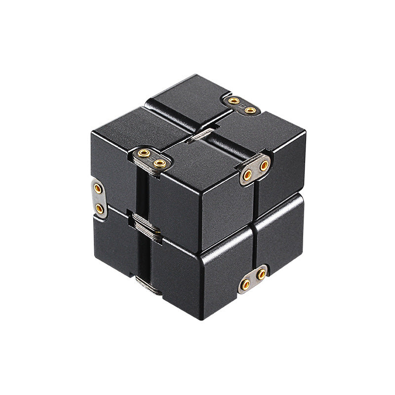 Premium Aluminium Alloy Infinite Cube Fidget Toy | Metal Desk Toy