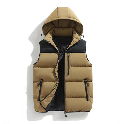 Men's Waterproof Hooded Gilet | Multi-Pocket Padded Vest