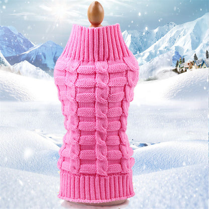 Twisted Rope Knit Dog Sweater | Wool Pet Jumper | 6 Colours