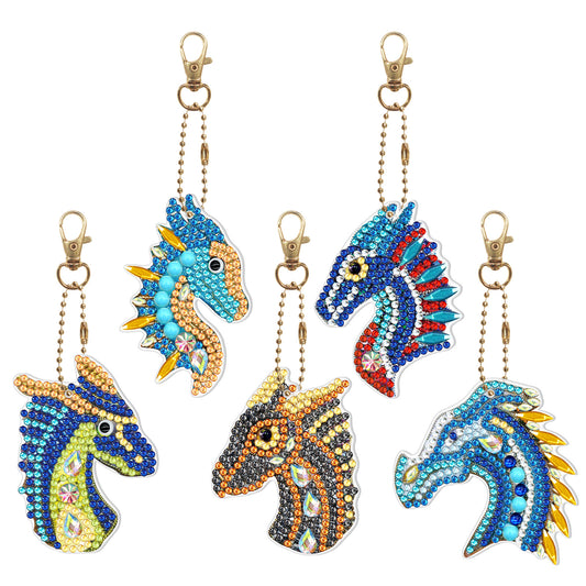 5D Diamond Painting Keychain Kit | DIY Craft Gift