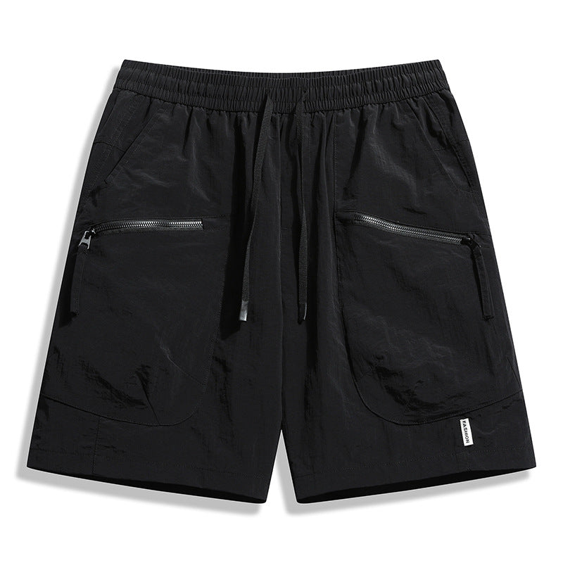 Men's Ice Silk Sports Shorts | Nylon 3D Pocket Outdoor 5-Inch M-4XL