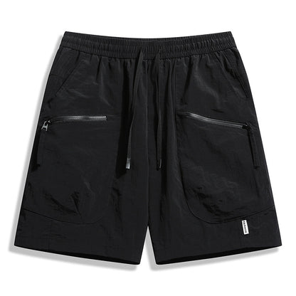 Men's Ice Silk Sports Shorts | Nylon 3D Pocket Outdoor 5-Inch M-4XL