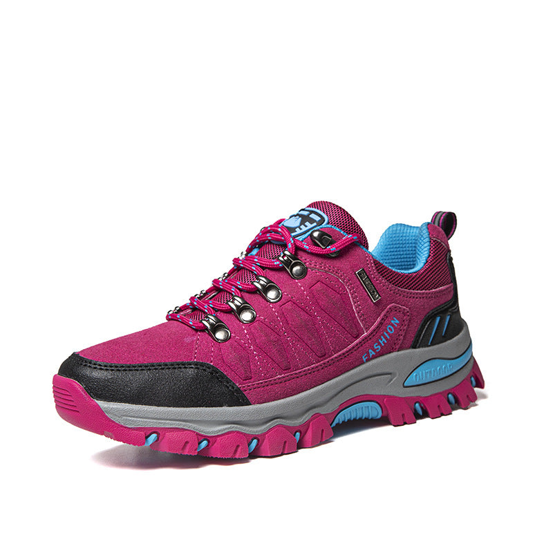 Breathable PU Mesh Low-Top Hiking Trainers - PHYLON Midsole Lace-Up