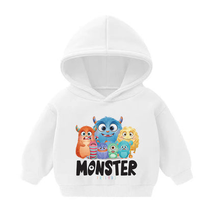 Kids Hooded Fleece Pullover Sweater – Unisex Long-Sleeve Top