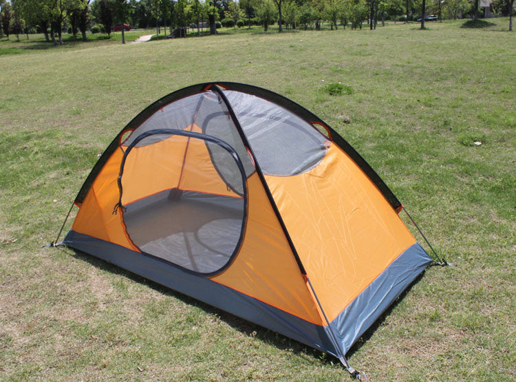 2-Person Ultralight Double-Layer Mountaineering Tent – 2,000-3,000mm Waterproof Aluminium Poles Green, Orange & Blue