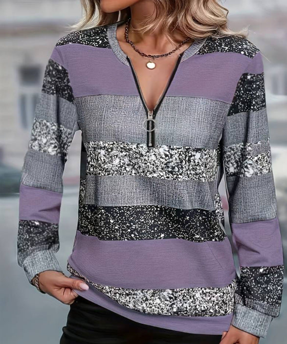 Women's 3D Print Long Sleeve Top – Loose Fit, 10 Colours, Sizes S–5XL