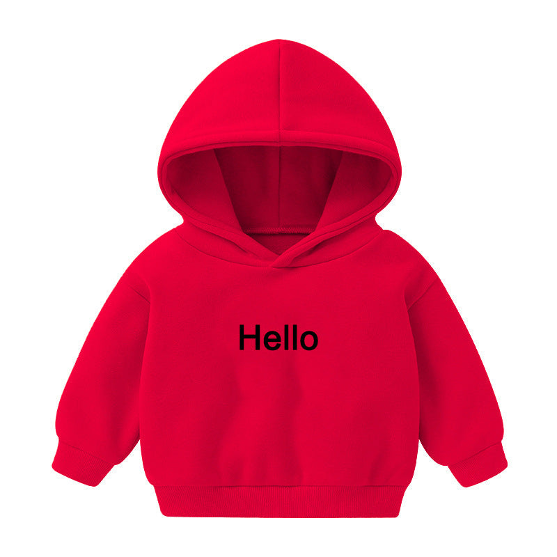 Kids Hooded Fleece Pullover Sweater – Unisex Long-Sleeve Top
