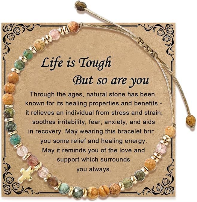 Natural Stone Heart Pendant Bracelet | Hand-Woven Turquoise & Gold Bead Wax Cord