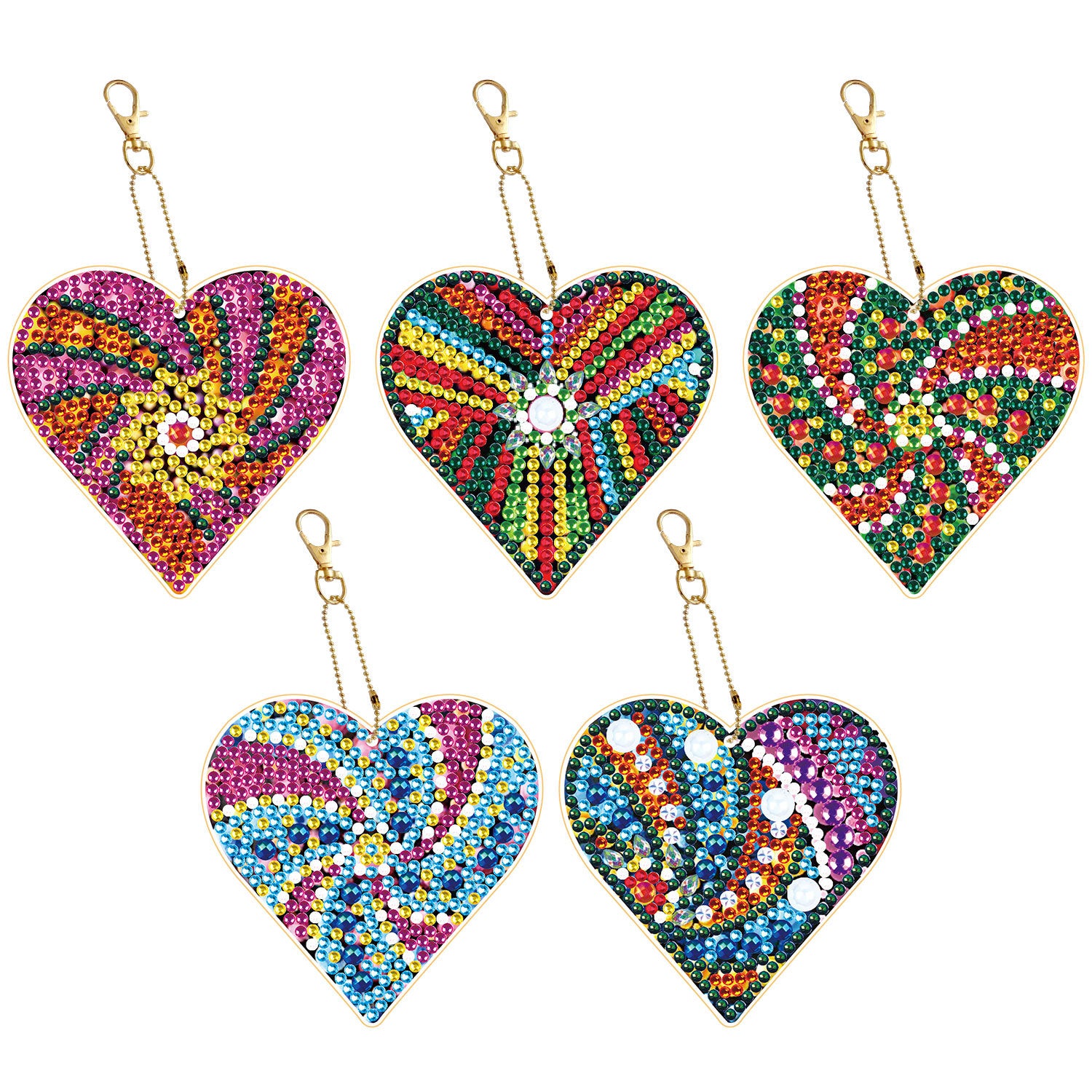5D Diamond Painting Keychain | Double-Sided Handmade Charm | JP Collections