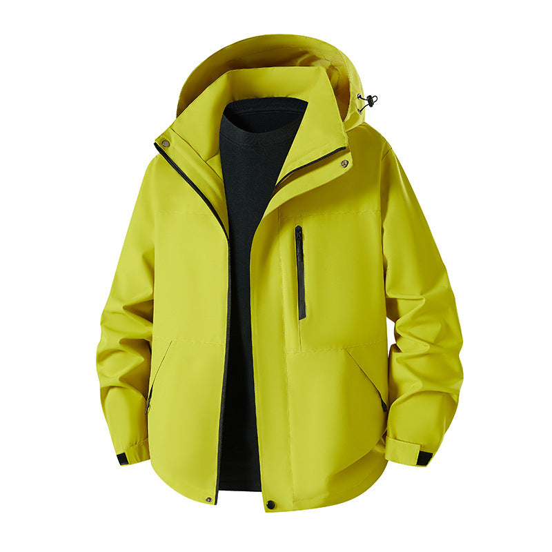 Unisex Waterproof Windproof Hooded Shell Jacket – 12 Colours