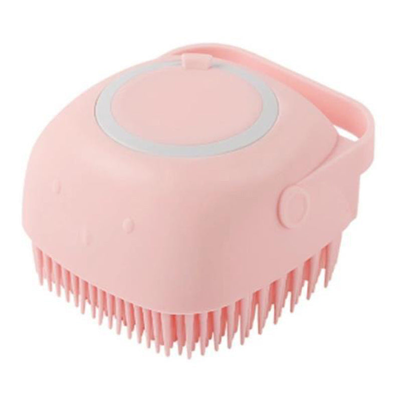 Silicone Pet Bath Massage Brush with Shampoo Dispenser | Dogs & Cats | JParker