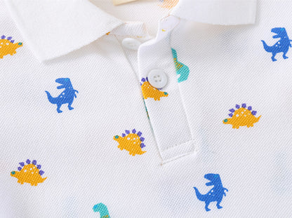 Boys' Short Sleeve Lapel Shirt | 100% Cotton, Smart Casual