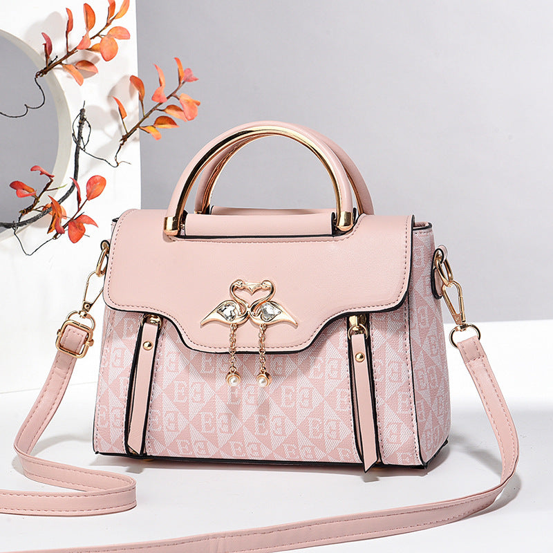 Women's PU Leather Crossbody Bag – Printed Flap Shoulder Bag