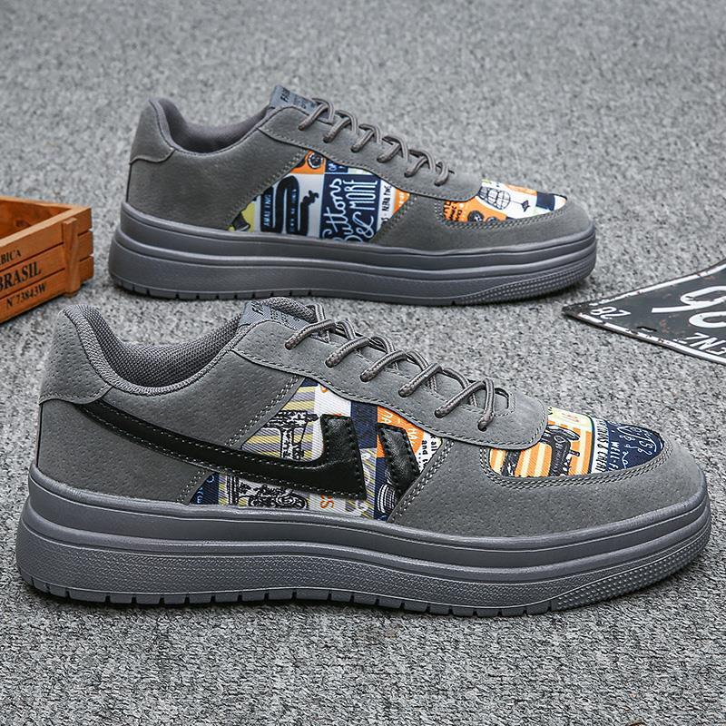 Men's Breathable Synthetic Leather Trainers | Lightweight Non-Slip