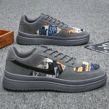 Men's Breathable Synthetic Leather Trainers | Lightweight Non-Slip