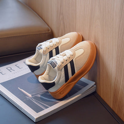 Children's Lace-Up PU Sneakers | Unisex Kids Shoes EU 26-37