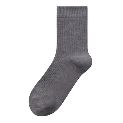 Men's 100% Cotton Mid-Calf Socks – Non-Slip Antibacterial Odour-Resistant 27 Colours
