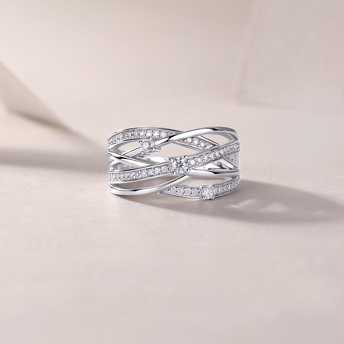 Moissanite 925 Sterling Silver Ring | US Sizes 5-9 | UK Sizes J-S