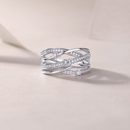 Moissanite 925 Sterling Silver Ring | US Sizes 5-9 | UK Sizes J-S