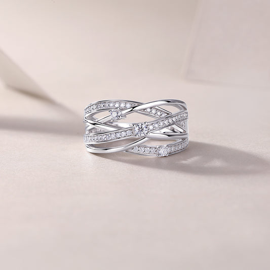 Moissanite 925 Sterling Silver Ring | US Sizes 5-9 | UK Sizes J-S