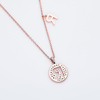 Moissanite Letter R Necklace | Platinum-Plated S925 Silver | GRA Certified