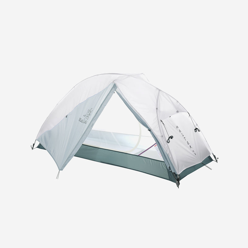 Premium Solo Double-Layer Camping Tent – Aluminium Alloy 3,000mm Waterproof White
