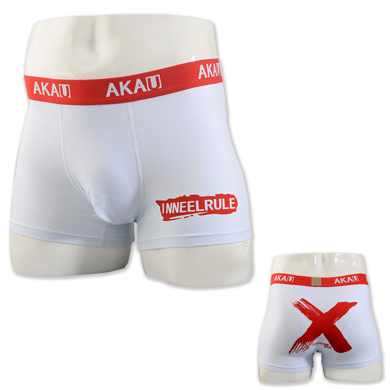 Men's Cotton Boxer Briefs – Cartoon Cat & Solid Colour Prints 17 Styles
