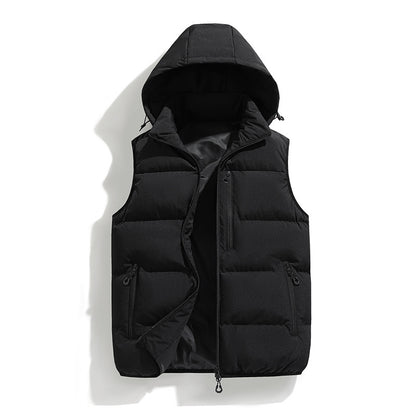 Men's Waterproof Hooded Gilet | Multi-Pocket Padded Vest