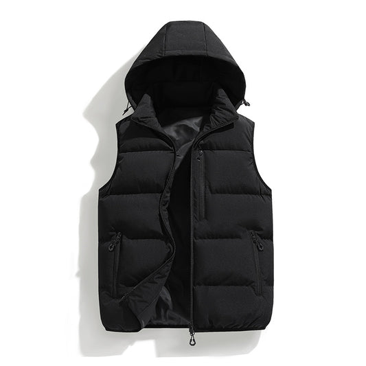 Men's Waterproof Hooded Gilet | Multi-Pocket Padded Vest