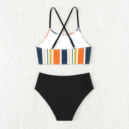 Girls' Two-Piece Bikini Swimsuit | Black | Ages 7–16