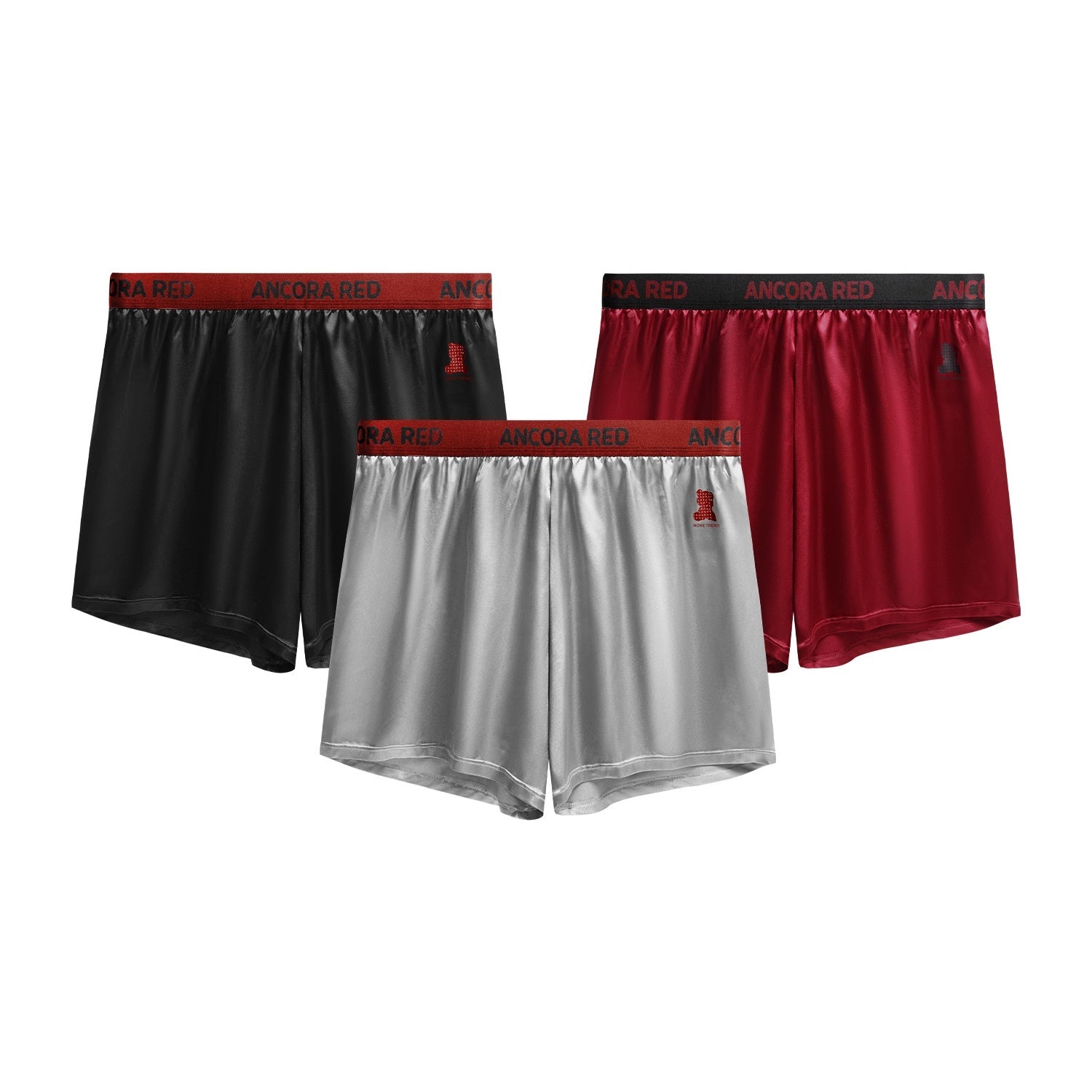 Men's Polyester Boxer Briefs – Solid Colour Mid-Waist 6 Colours