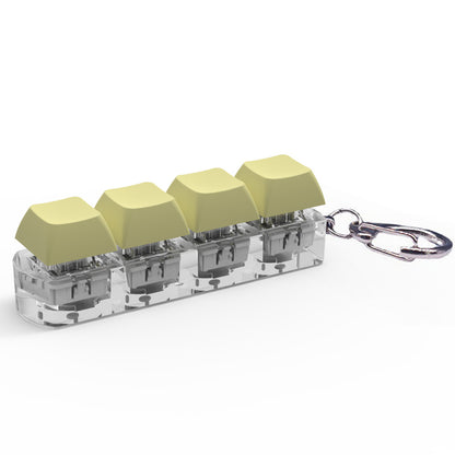 4-Key Mechanical Keyboard Switch Tester | Transparent Fidget Toy