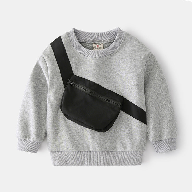 Boys' Round Neck Pullover Sweater | Soft Cotton Knitwear for Kids