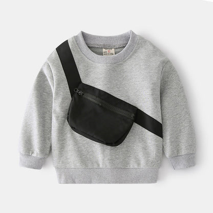 Boys' Round Neck Pullover Sweater | Soft Cotton Knitwear for Kids