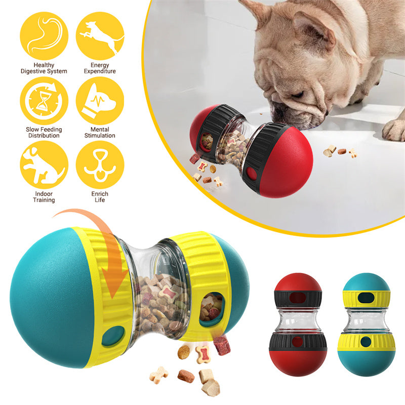 Treat-Dispensing Dog Tumbler Toy | Adjustable Puzzle Feeder for Dogs