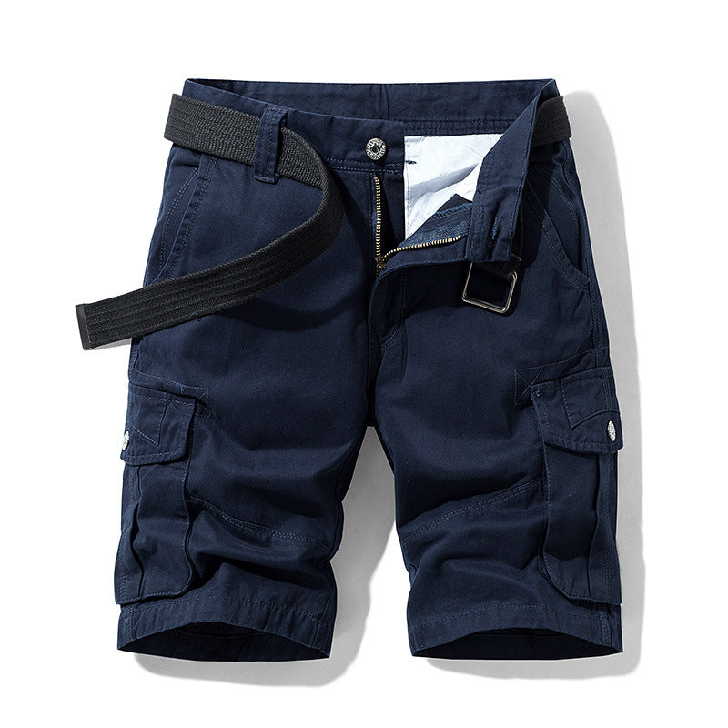 Men's Retro Multi-Pocket Cotton Shorts