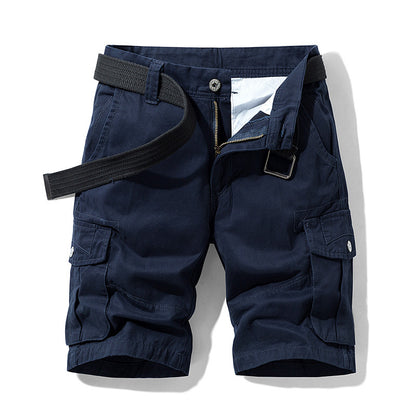 Men's Retro Multi-Pocket Cotton Shorts