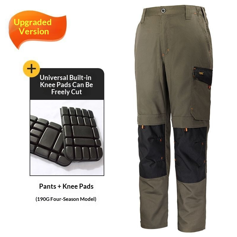 Men's Multi-Pocket Work Trousers | Knee Pads & Reflective Strips