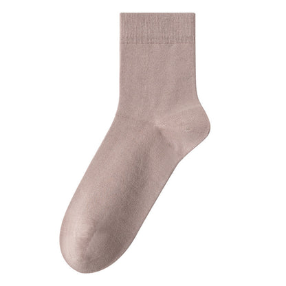 Men's 100% Cotton Mid-Calf Socks – Non-Slip Antibacterial Odour-Resistant 27 Colours