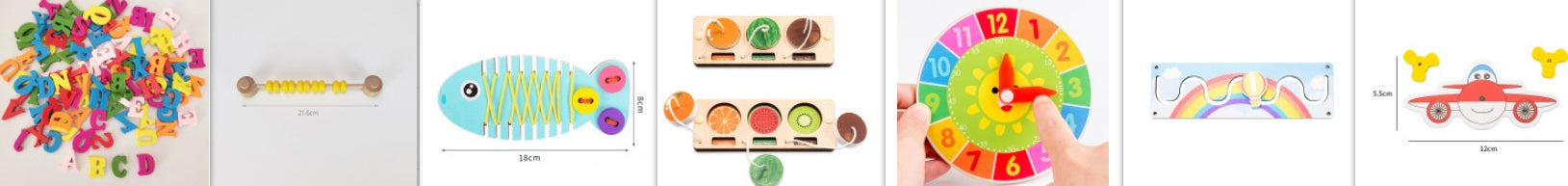 Montessori Wooden Busy Board Toy – Educational Activity Board, Ages 4–6