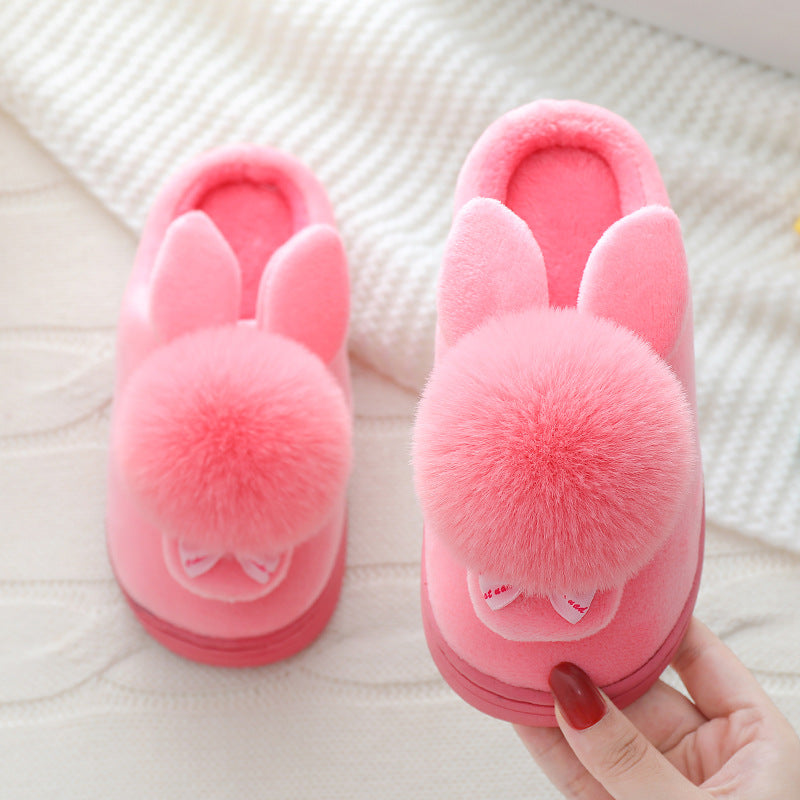 Children's Coral Fleece Plush Slippers | Unisex Warm Non-Slip House Shoes