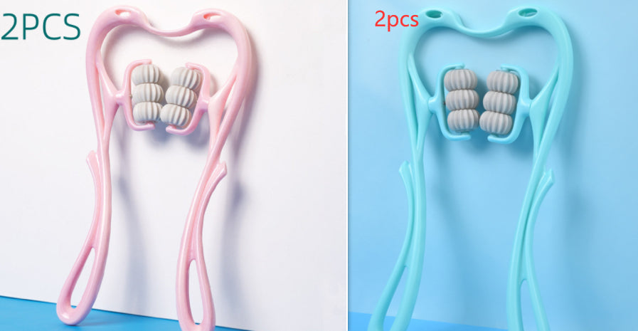6-Roller Swan Neck Massager | Cervical Relief | Crystal Scraping Board