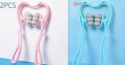 6-Roller Swan Neck Massager | Cervical Relief | Crystal Scraping Board