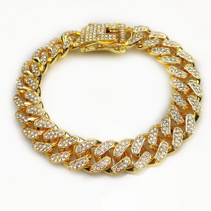 Hip Hop Alloy Chain Dog Collar | Rose Gold, Silver & Gold