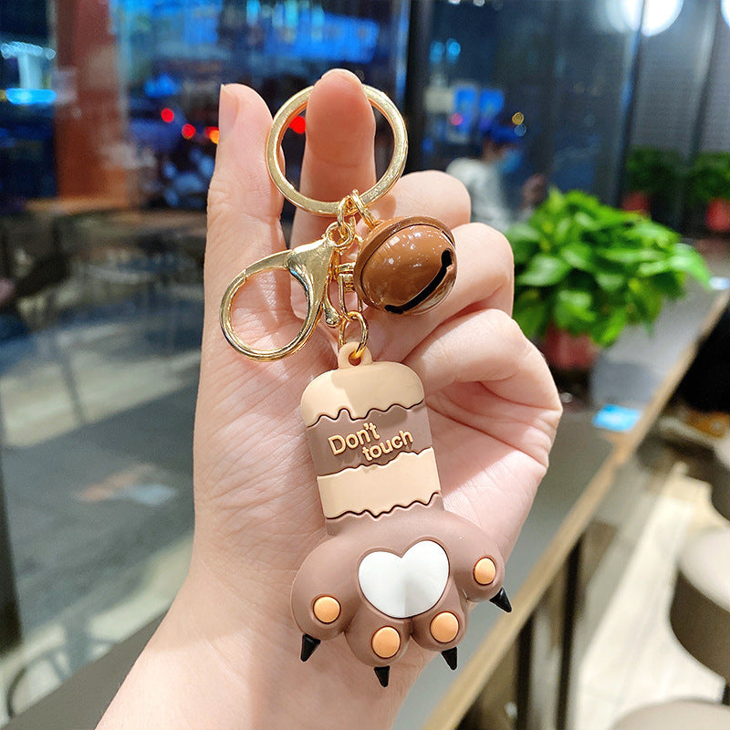 3D Cat Claw Pendant Keychain | Cute PVC Charm | 4 Colours